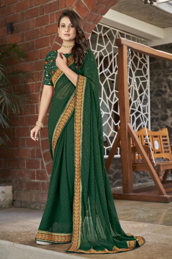 Sutram Hit Colour 11 Party Wear Embroidery Saree Collection